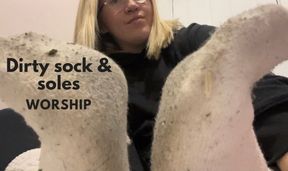 Dirty sock & sole worship