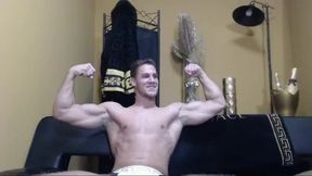 A Muscular Guy on the Couch