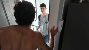 My Barber's Straight Stepbrother Makes Me Suck Cock for the First Time