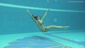 ”Hungarian naked Sazan Cheharda swimming teasing”
