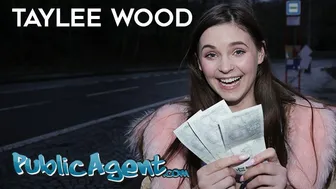 Curvy student with big natural tits fucks outdoors in public