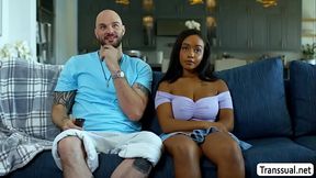 Axel Green gets cock suck by this sucker TS!