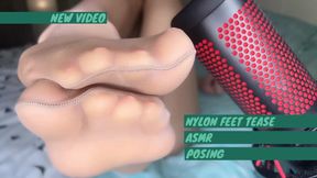 Nylon feet ASMR