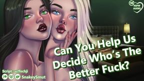 Your Girlfriend And Her Sorority Stepsister Compete For Your Cum! Audio Porn Threesome Self Collab