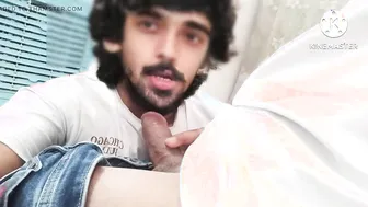 First time sucking stepbrother's big black cock and swallowing cum