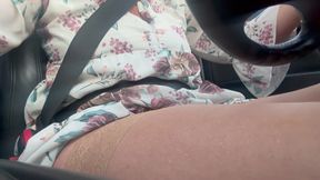 Hot Elegant Mature Wife Shows off Her Sexy Legs in Stockings as She Drives to the Office