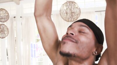 Curvy babe Indica Flower enjoys being fucked by two black stallions