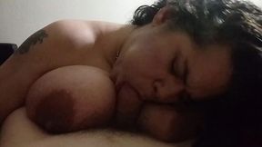 Latina with Huge Tits Gives Sloppy POV Blowjob