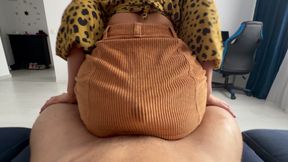 Cheating quick with the my best friend's virgin Sister, she humping my cock while he prepares lunch