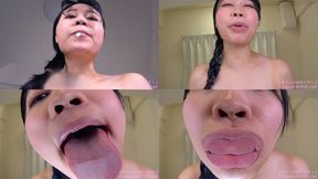 Ayame Tozaki - Smell of Her Erotic Long Tongue and Spit Part 1 - 1080p