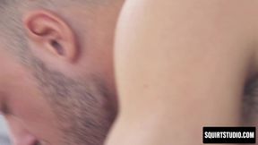 Brandon Jones rides Theo Ross in bed to fulfill his online fantasy