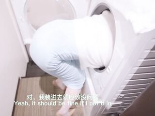 Landlord stuffs female tenant in washing machine and bangs