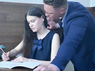 Lewd teacher robbed teen anal virginity