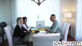 Interviewing for a Unique Role: Kenzie Taylor & Lexi Luna's Playful Foot Exploration