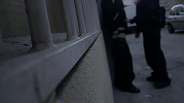Amateur boys pissing in the street, one tries a quick blowjob