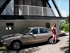Hot little brunette gets her mouth spread wide open by a massive black cock