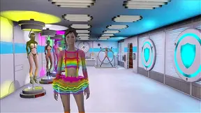 Sexy Fallout 4 Anime Babe Shows Off Hot 3D Body In Multi-Colored Outfit