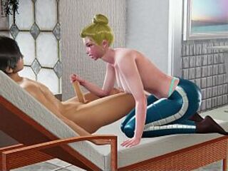 Helena: Hawt Biggest Breasts and Ass in Anime- Have a fun Sexy Tugjob For Giant Knob, Intensive Moist Titjob Stimulation & Undertable Deepthroat Ending with Cum in Throat