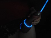 Femboy Edges and Sounds Cock with Glowstick