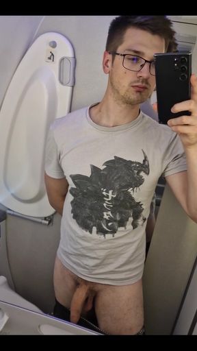14 Hours of Flight I Can't Resist to Show You My Cock