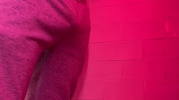 Amateur guy pissing in the toilets of a bar