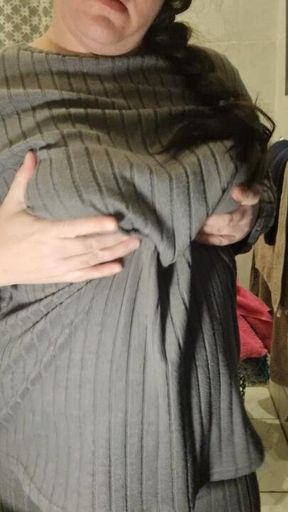 Almost Busted... 😳 titty tease