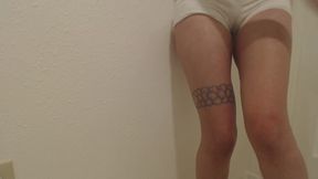 Desperate girlfriend pees in frustration