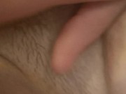 Big horny cock fucking my wet pussy and covering his pre cum on my pussy lips while I rub my clit
