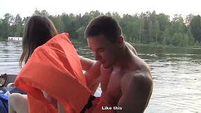 Three Studs Bang Slutty Hitchhiker in Boat Scene 3