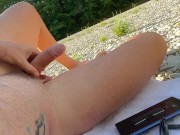 Naked on the river showing off. X : itsthe_zaddy