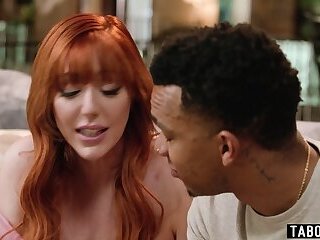 Dramatic stepmom fucks her black BBC stepson because he knows her