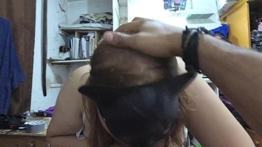 A perfect facefuck with deepthroat and throatpie cum
