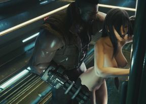 Tifa Lockhart - Barret Pins Her Against the Wall