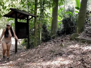 Colombian wench has outdoor sex with a park ranger who cums all over my giant titties - Savannah Watson