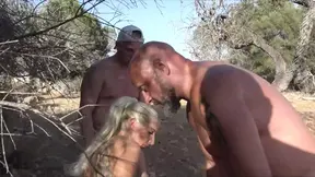 Blonde tourist gets fucked in German sex club with her best friend