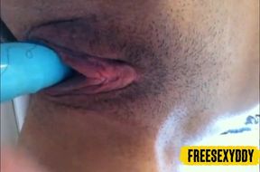 Brand New Pussy Masturbating with Brush