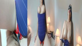 madrastra caliente con enorme cameltoe se folla al afortunado de su hijastro sexo sin proteccion con leche adentro en new york usa