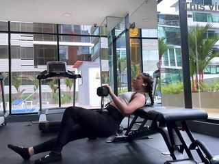 Smell my messy bush and my perspired booty after training