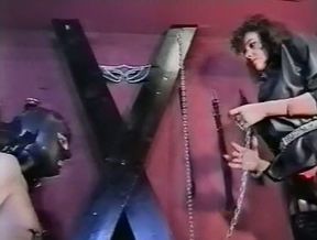 Kinky and cute brunette BDSM addict gets a big sex slave