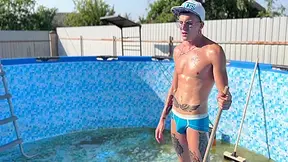 Boss Offered Twink Janitor To Give Him A Blowjob And Fuck Him Right In The Pool - 381