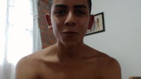 Cute, Skinny Latino Jerks His Cock