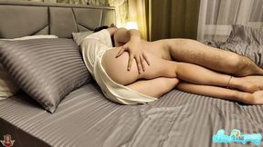 Big ass cowgirl fucked my dick after kissing