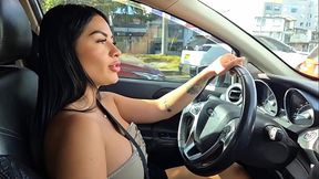 The Uber driver can'_t resist my big cock and ends up riding it in my apartment - AAROON MUSH