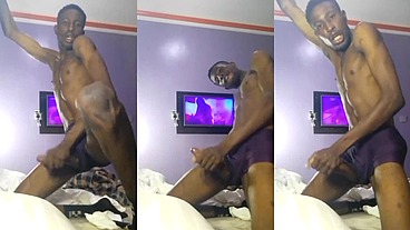 Masturbating my fat cock