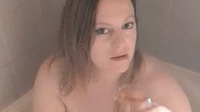 Bubble bath and smoking a cigarette