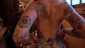 She Asked for a Blowjob! Tattoed Hottie Sucking Big Cock