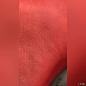 red vintage stockings