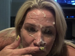 Great ass blonde blowjob and fucking POV