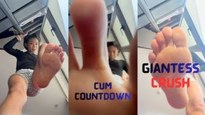 Escape or Cum and Die under my Giant Feet 4