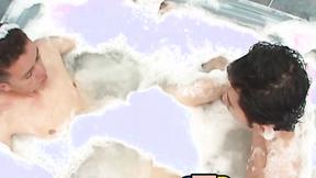 ”Latina twink sucks friends cock & cums after bareback sex”